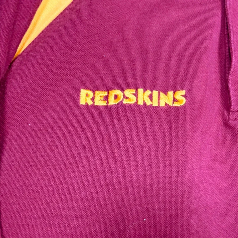 Vintage NFL Washington Redskins Polo Shirt Mens Medium Burgundy Gold Imagewear